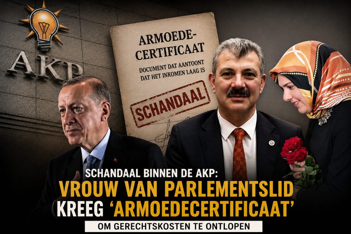 Het is onthuld dat de vrouw van een AKP-parlementslid uit de partij van de Turkse president Erdoğan een “armoedecertificaat” heeft gekregen