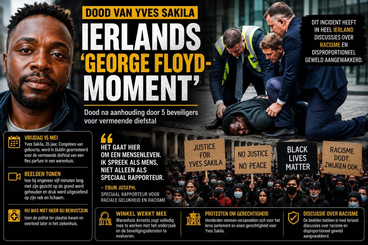 Dood van Yves Sakila wordt omschreven als het ‘George Floyd-moment’ van Ierland